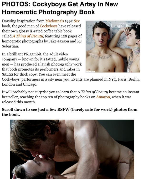 Queerty Cockboys gets artsy in new homoerotic photography book